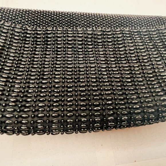 Du-Val Hong Kong Vintage 1960s Black Beaded Clutch Purse – Handcrafted Elegance - Picture 3 of 5